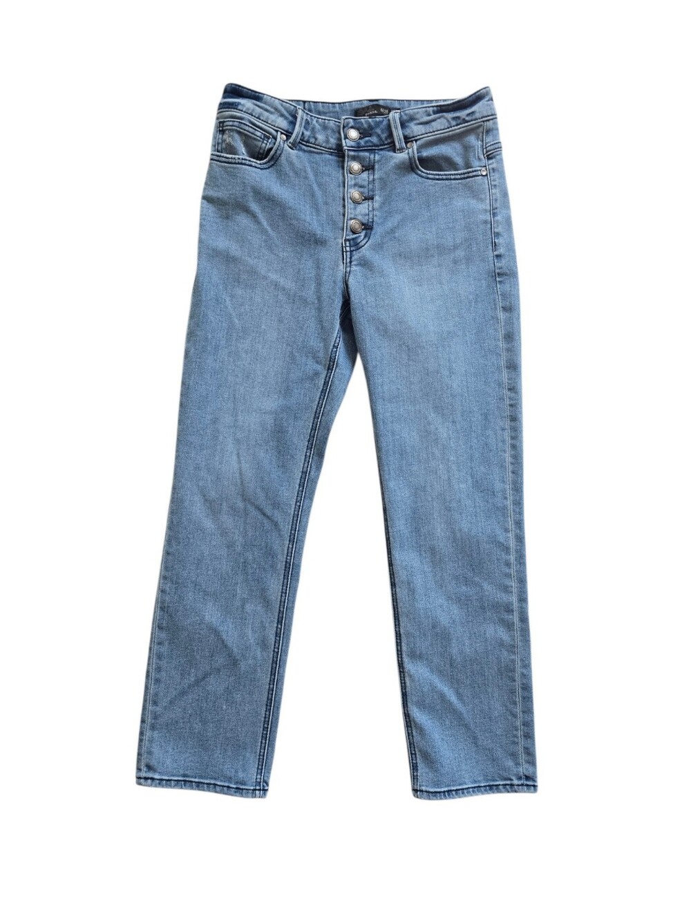 prAna Buxton Slim Boyfriend High Rise Button Fly Jeans Organic Cotton SZ 6/28